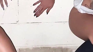 Two Teens Are Peeing in a Square!