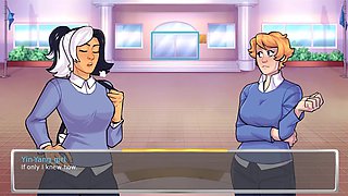 Lingerie-clad hentai anime fun at the academy