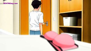 Naked anime beauty mounts BF in bath for deep messy grind