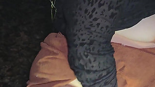 Little Bitch Getting Fucked in the Middle of the Forest in the Night