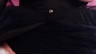 JOI jerk off instruction with countdown - blonde MILF with big natural boobs in gothic dress (Arya)