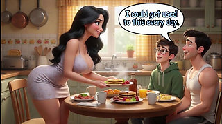 Stepmother's Secret Weekend Passion at the Beach Chalet (ai Generated)