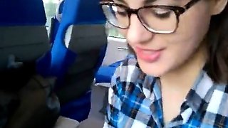 Amateur Public Blowjob in a Train Carriage