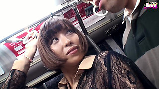 Caught in the Crowd, Alluring Wives Turn the Tables and Play with His Rising Tension on a Packed Bus - Scene4