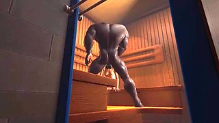 Shy Virgin Nerd in Glasses Takes Huge Black Cock in Steamy Sauna Fuck