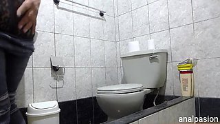 Ali Precio Stepsister Anal Creampie in Bathroom - Cum Inside Ass Fuck