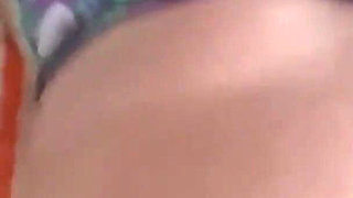 On the Beach I Receive Two Big Cumshots on My Hairy Pussy After Masturbating