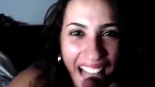 Homemade Facial - Sperm Loving Amateur's Blowjob Delight