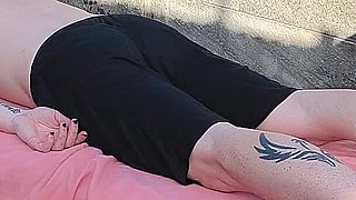 Nude Massage Outdoors with Hot Blonde
