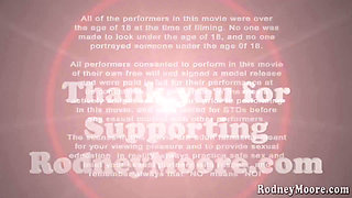 College threesome antics from aughties pornstars