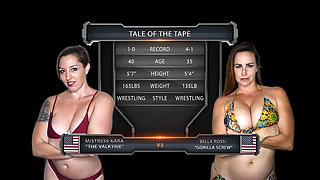 Bella Rossi Vs Mistress Kara Female Wrestling