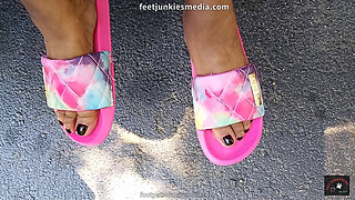 Mz Jersey Gets Her Mature Ebony Feet Licked N Sucked on for the Very First Time Ever!