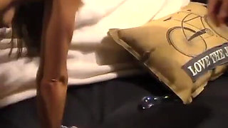 Adorable mature Sofie Marie stuffing big dildo before bj