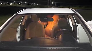 Masked milf gets fucked on a car hood, where her husband sits in there and films it