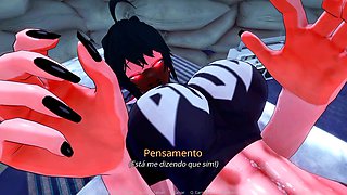 Manga porn, multiple creampies, cowgirl creampie