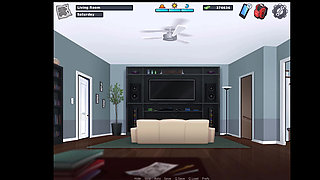 Summertime Saga, she gave him a handjob in the shower and cleaned him up.