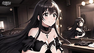 Goth Girl Fan Fucks Rockstar Backstage - Hentai 1