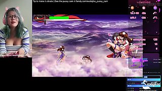 Horny Filipina Gamer Plays Hentai Game and Fingers Her Tight Pussy to OMG Orgasm Live