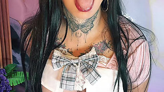 Rubbing my pussy in my uniform