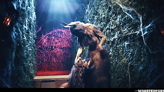 Hardcore Monster Fucking Parody - Futa Minotaur Medieval Fantasy with Ava Amira Swallowing Cum