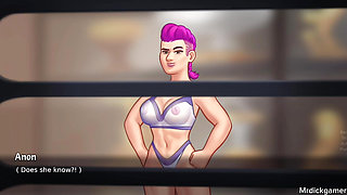 Summertime saga I fucked my stepsister as she was naked in her room
