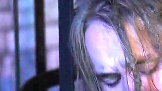 The Wild Maid Fina Is Kept in a Cage and Slimes Out of Her Mouth as She Greedily Eats Food From the Countess's Hand