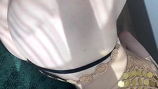 Fit Blonde Booty Tease