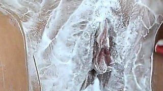 Shaving a Hairy 18yo Tight Pussy Close up!