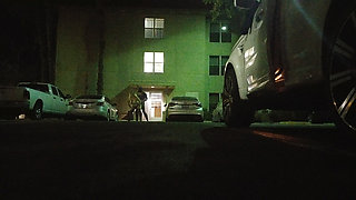 Thick BBW Wife in Lingerie in Public Hotel Parking Lot! Badblondiemonroe