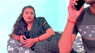 Indian Stepmom shared single bed and made stepson happy,Full Hindi Audio