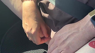 Wife Slut Woman Fountain in Car