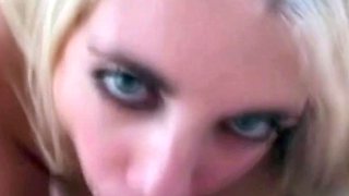 Blonde Bombshell Worships Cock