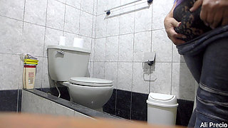 Girlfriend Gets Hard Anal Fuck in Bathroom, Deep Anal Creampie