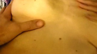 Lovely Amateur teen brunette masturbating outdoor