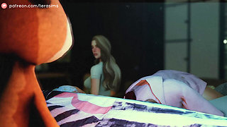 Taking my daughter's slutty bestfriend on the desk