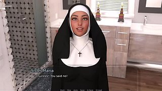 Pregnant Nun Gets a Handjob at Granny's House - 3D Hentai