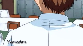 Horny anime lesbian teens skip class to lick pussy