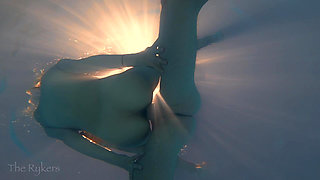 Love Making in the Pool! Our Neighbors Love to Catch Us!