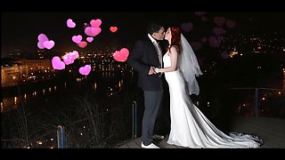 Vip4k. a kinky redheaded bride filmed a homemade porn vid with her spouse right after the wedding