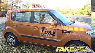 Hot Driving School Creampie In Nerdy Ginger Teen 18+ Hairy Muff