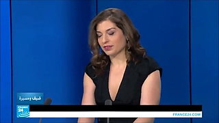 Sexy arab journalist Rajaa Mekki jerk off challenge