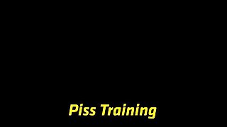 Pissy Workout Fun For Brunette Gym Babe