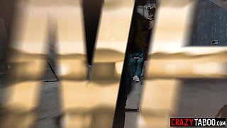 Competition between two buxom mommies