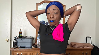 Blu Nastie Getting Ready for Her Friends to Watch.
