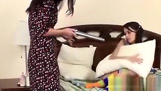 Babysitter fucked by mom