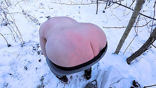 Complete Naked BDSM in Snow