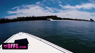 Boat party of teenager besties leads to fucking nailing with gigantic rod and gang of highly tight teen babes