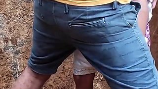 In Secret, I Fucked the Naughty Stepsister in the Naked Outdoors After Pissing Outdoor