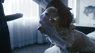 Kenzie's delicate feet enslave Mick in a kinky session