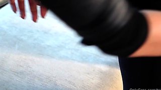 Real amateur slut handjob